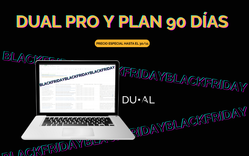 Ofertas Black Friday DUAL 2025 para profesionales lingüísticos: DUAL PRO a 490€ y Plan 90 Días a 390€. Captación de clientes directos, web, copys y CRM.